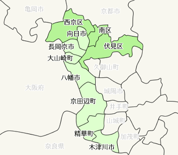京都対応エリア地図